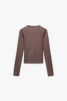 LONG SLEEVE COTTON MODAL T-SHIRT