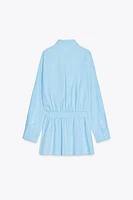 SHIRT DRESS WITH PLEATS