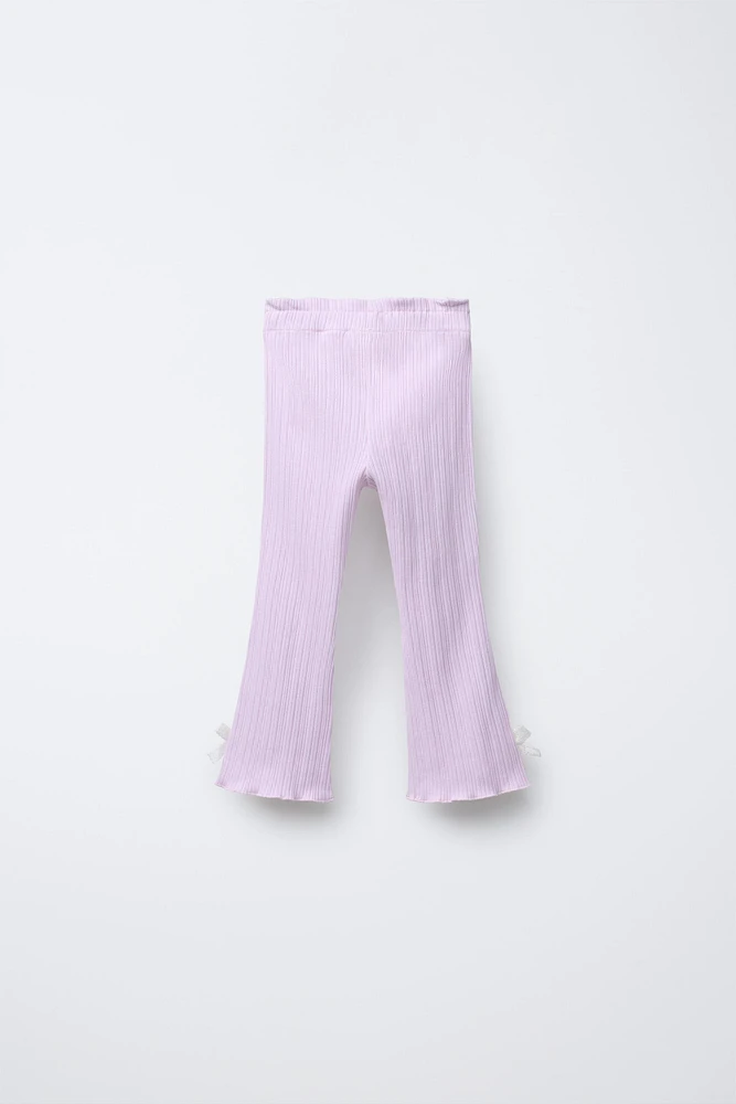 SIDE STRIPE TIE FLARE PANTS