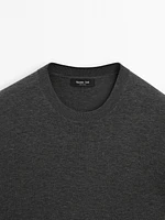 T-shirt en maille de coton mélangé
