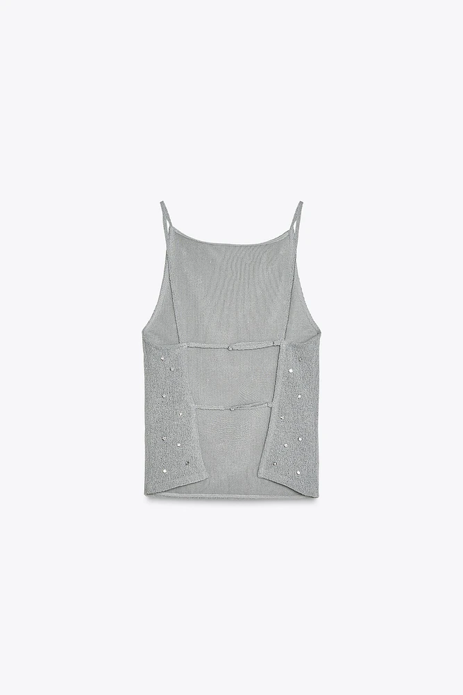 JEWEL OPEN BACK TOP