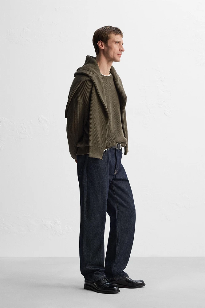 RELAXED FIT COTTON BLEND SWEATER