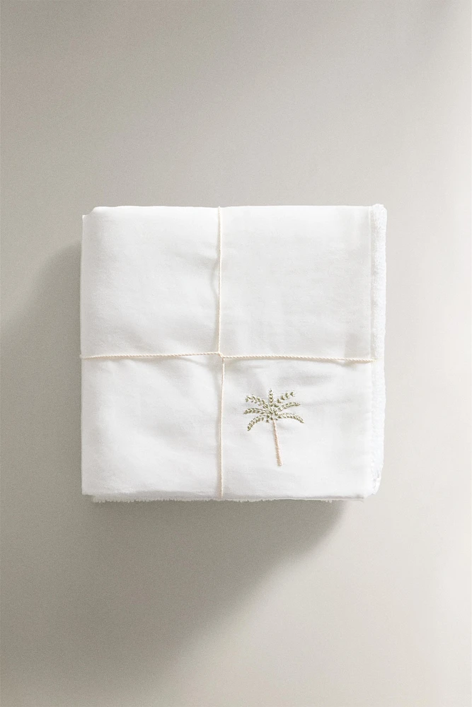 PACK OF EMBROIDERED PALM TREE HAND TOWELS (PACK OF 2)
