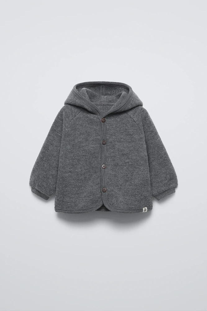 WOOL HOODED JACKET