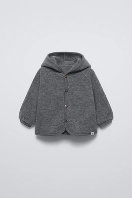 WOOL HOODED JACKET