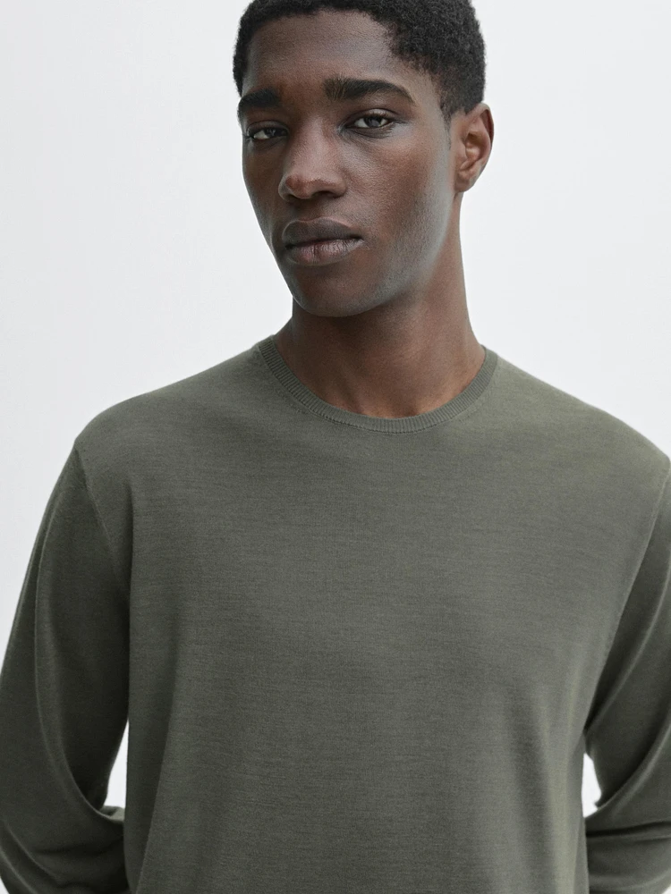 100% merino wool knit sweater