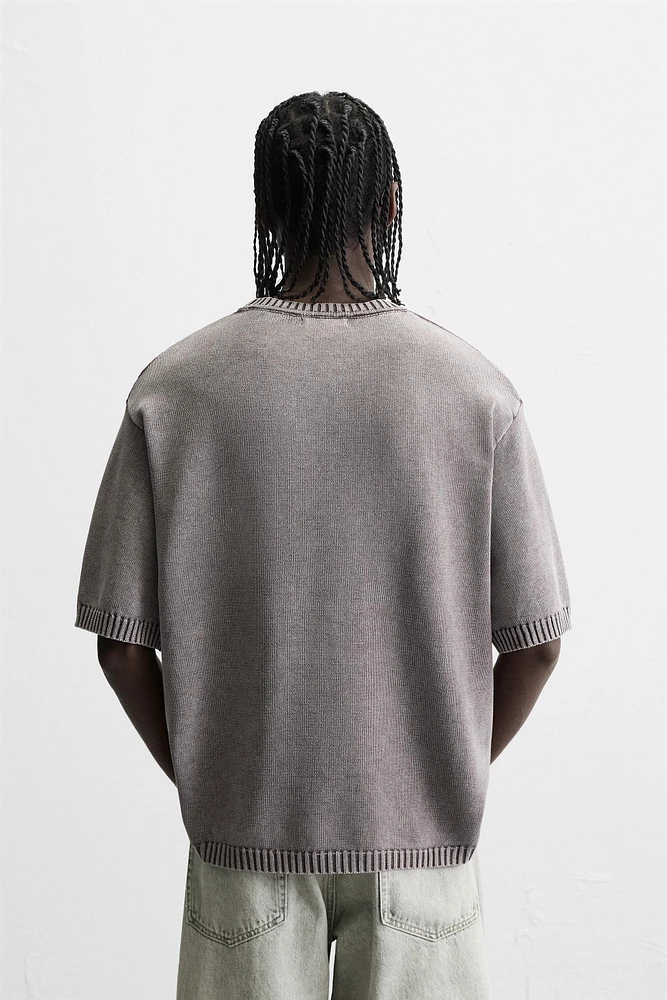 T-SHIRT POINT DÉLAVÉ