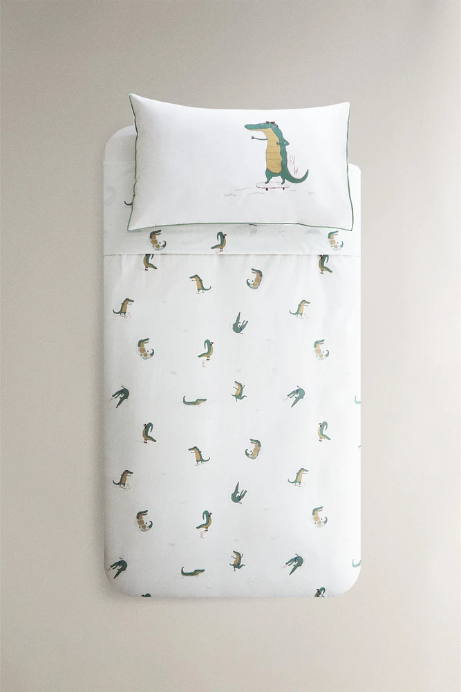 CHILDREN’S CROCODILE DUVET COVER