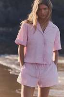 CHEMISE COURTE À RAYURES