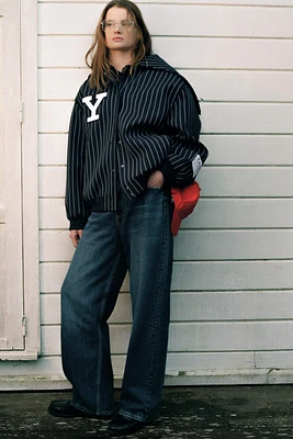 YALE™ STRIPE BOMBER JACKET