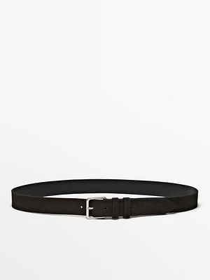 Split suede leather belt