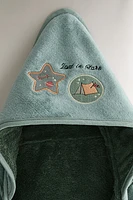 SERVIETTE DE BAIN CAPUCHE BÉBÉ ESPACE
