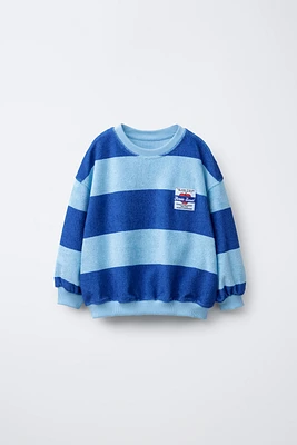 TOWEL EFFECT SWEATSHIRT WITH LABEL