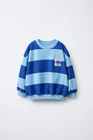TOWEL EFFECT SWEATSHIRT WITH LABEL