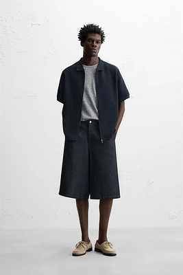 TEXTURED ZIPPER JACKET