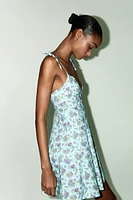 FLORAL POPLIN DRESS