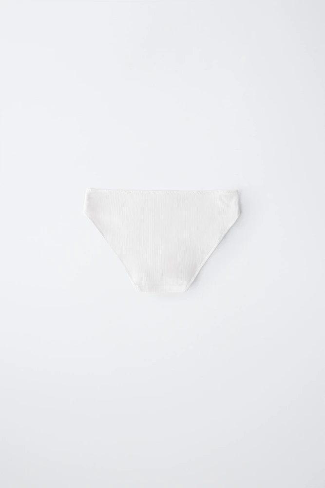 AGES 2-6/ THREE-PACK OF RIBBED BRIEFS WITH LABEL