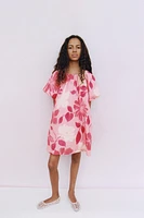VOLUMINOUS FLORAL DRESS