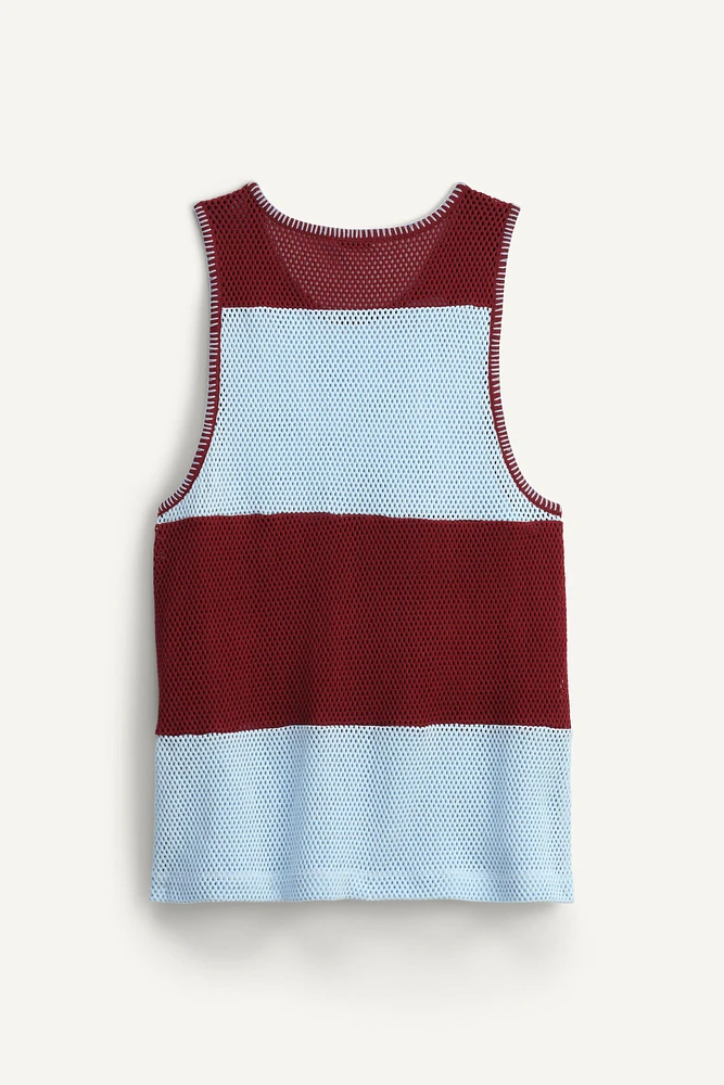 TEXTURED MESH TANK TOP LIMITED EDITION