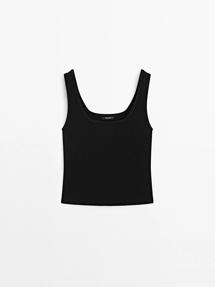 Knit strappy top