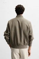 100% LINEN BOMBER JACKET