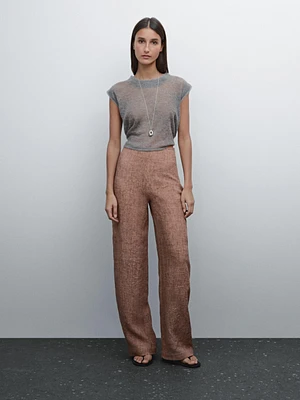 Pantalon fluide 100 % lin