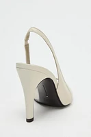 LEATHER OPEN HEELED SANDALS