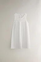 EMBROIDERED COTTON NIGHTGOWN