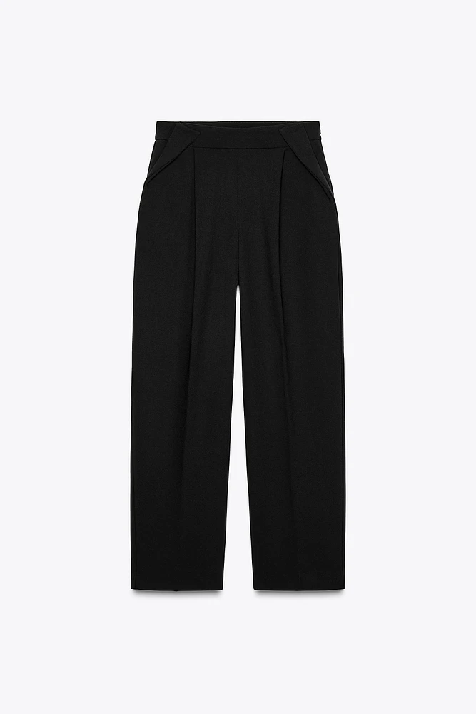 PLEATED WIDE LEG PANTS