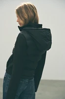 NEOPRENE EFFECT PUFFER JACKET