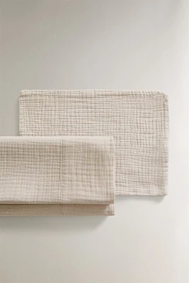 ENSEMBLE DE DRAPS BERCEAU BÉBÉ GAZE LUNE