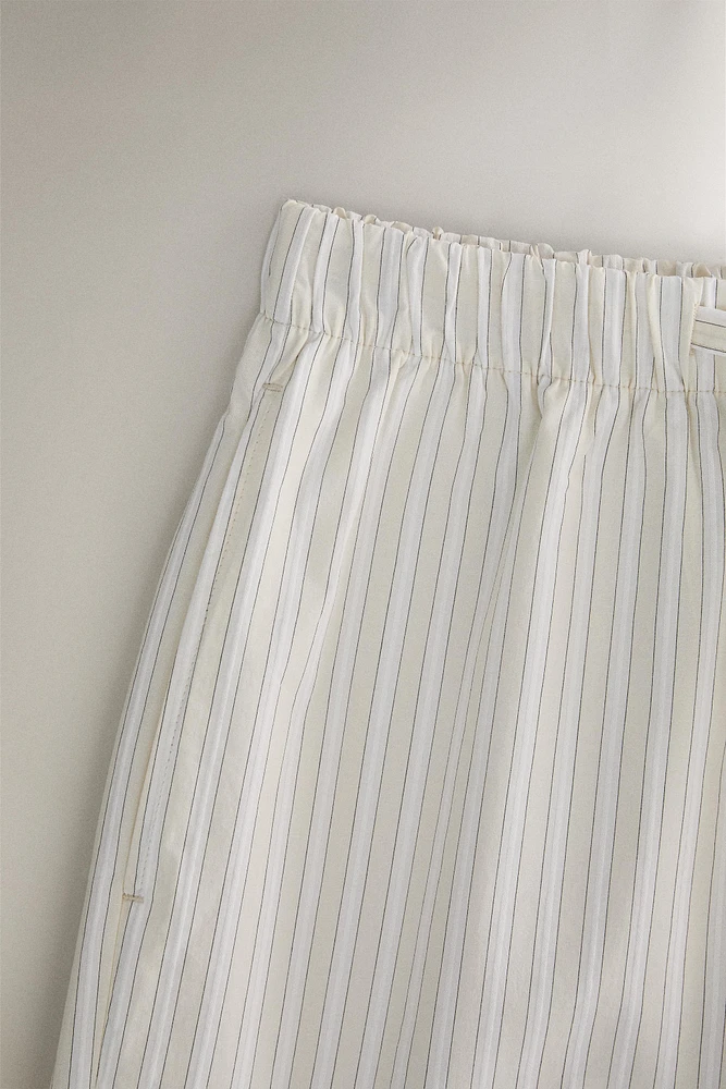 SHORT COTON RAYURES