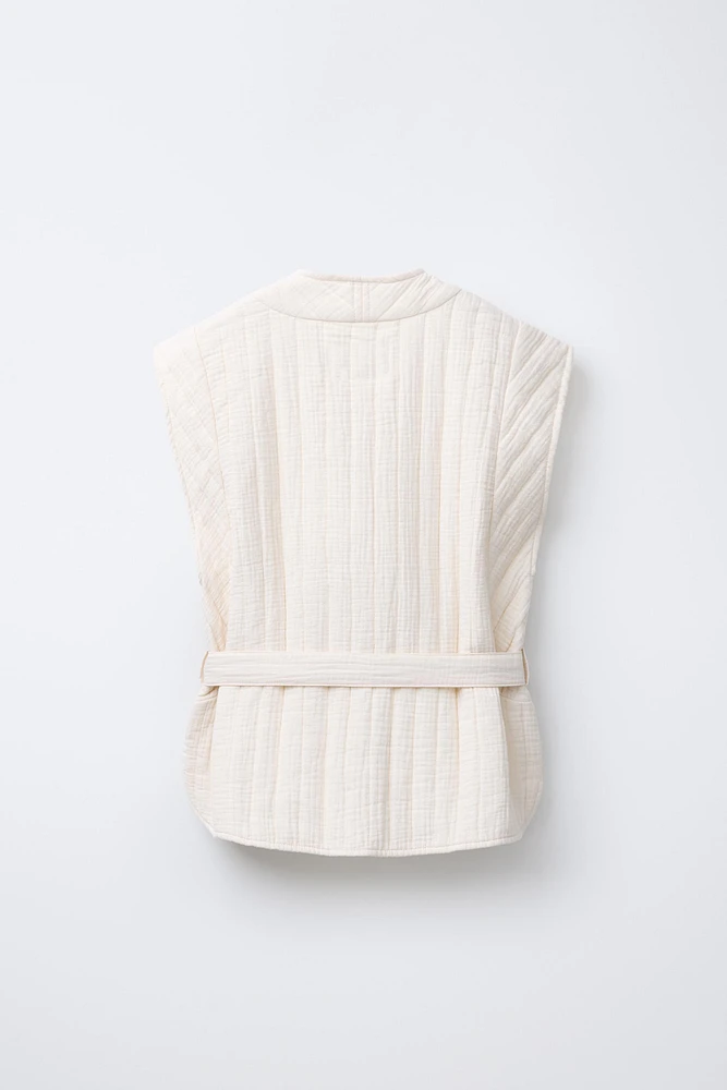 GILET SANS MANCHES MATELASSÉ TEXTURÉ