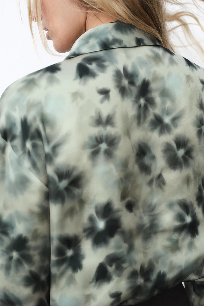 SATIN EFFECT BASIC SHIRT