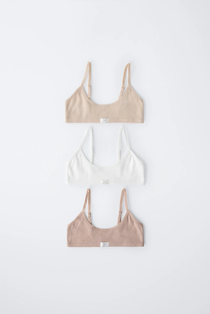 6-14 ANS/ LOT TROIS TOPS RIB ÉTIQUETTE