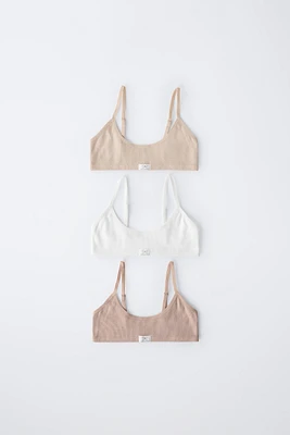 6-14 ANS/ LOT TROIS TOPS RIB ÉTIQUETTE