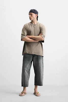 CROPPED WIDE LEG JEANS