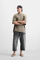 CROPPED WIDE LEG JEANS