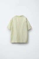 LINEN CAMP COLLAR SHIRT