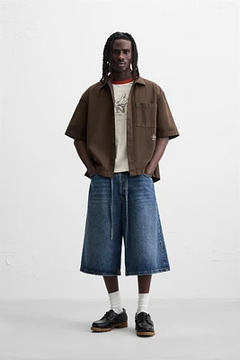EMBROIDERED RELAXED FIT OVERSHIRT