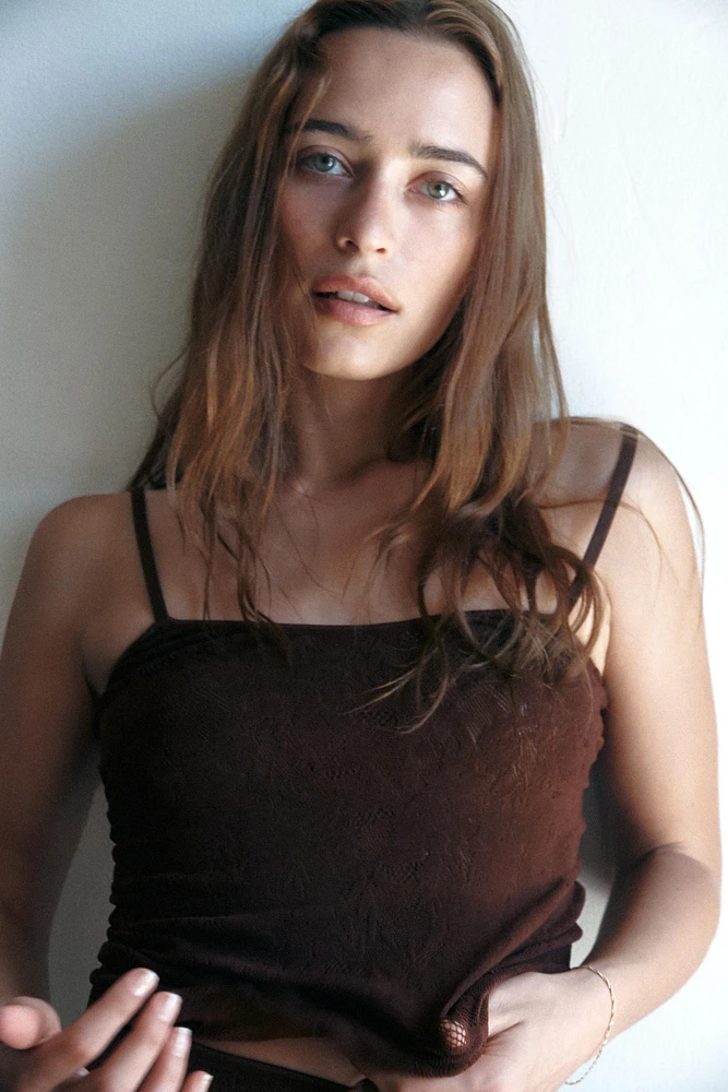 TOP À BRETELLES SANS COUTURE