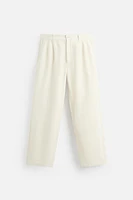 RELAXED FIT PLEATED PANTS