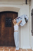 STRIPED STRAIGHT LEG PANTS