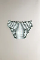 CHILDREN’S STRIPED RUFFLED BEACH BIKINI BOTTOMS