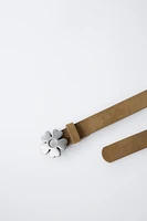 CEINTURE EFFET DAIM AVEC BOUCLE FLEUR
