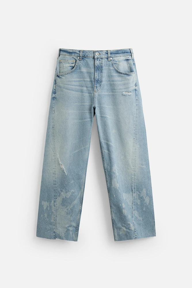 SEAMED BAGGY FIT JEANS