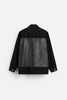 CONTRASTING LEATHER JACKET