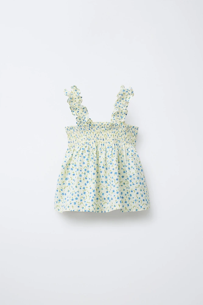 TOP EN PLUMETIS FLEURS