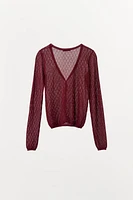 POINTELLE KNIT JACKET