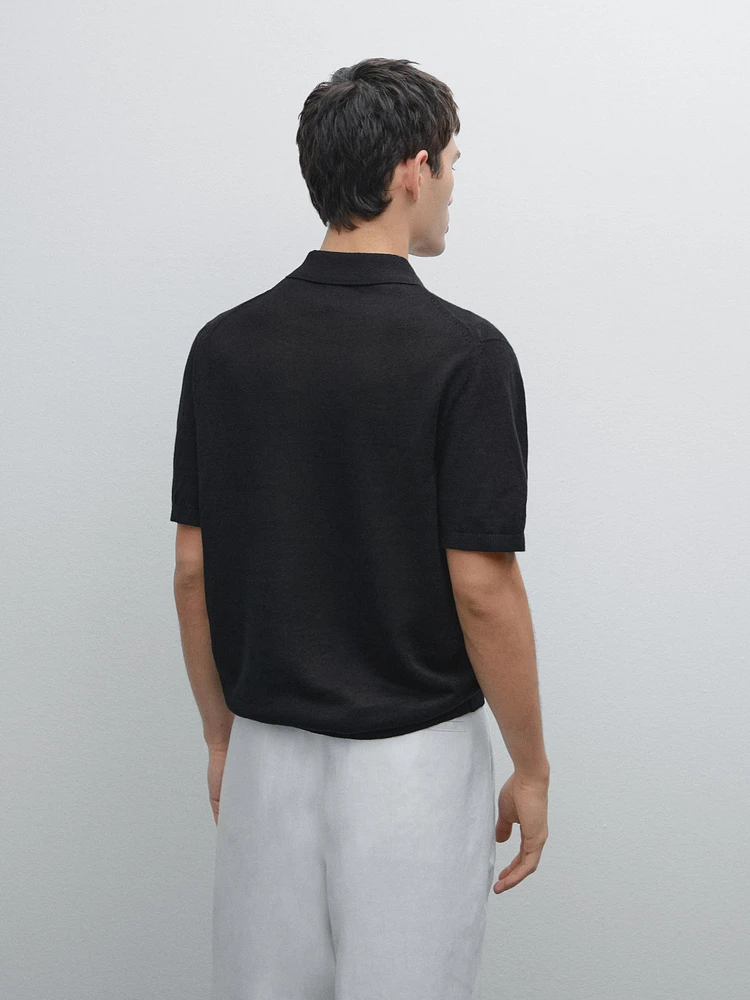 Polo en maille 100 % lin